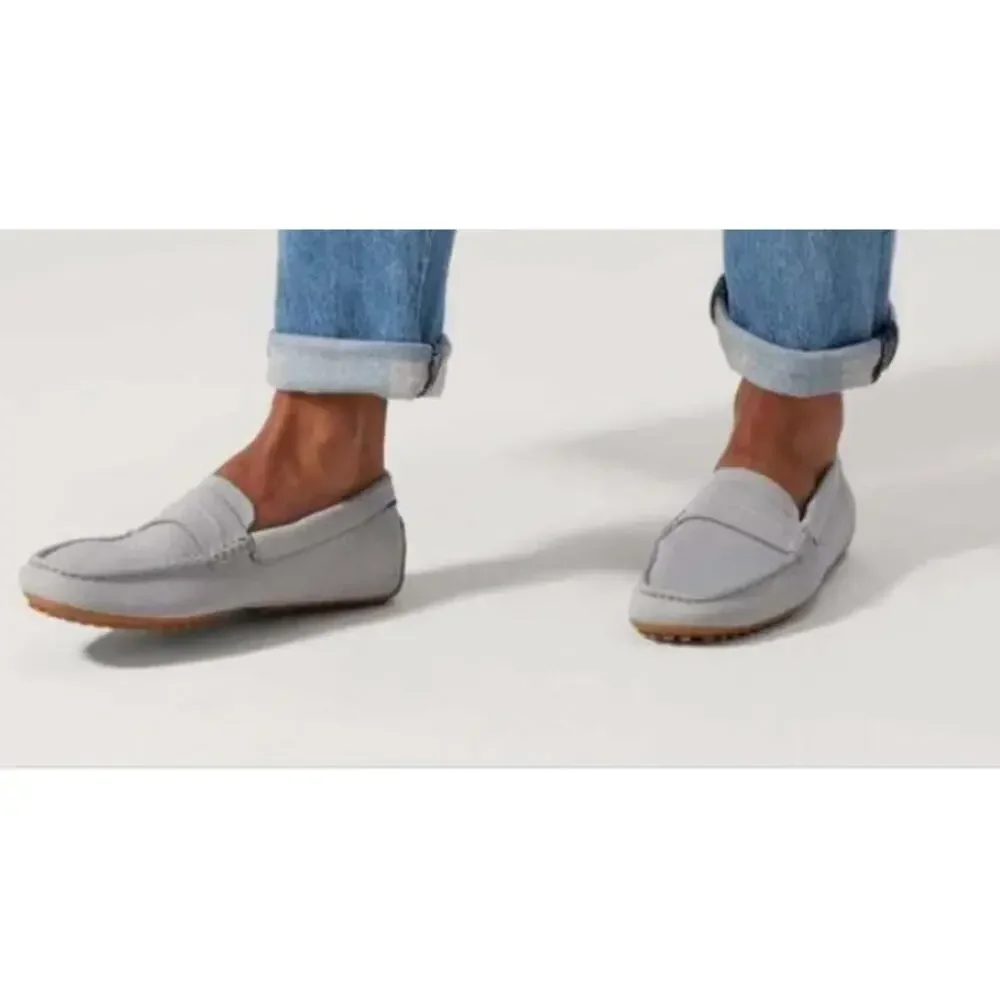 Men’s Rothy's Driving Penny Loafers in wolf grey knit 8.5